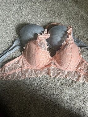 Lace Longline Bralette in Blush Pink S and strapless 34B